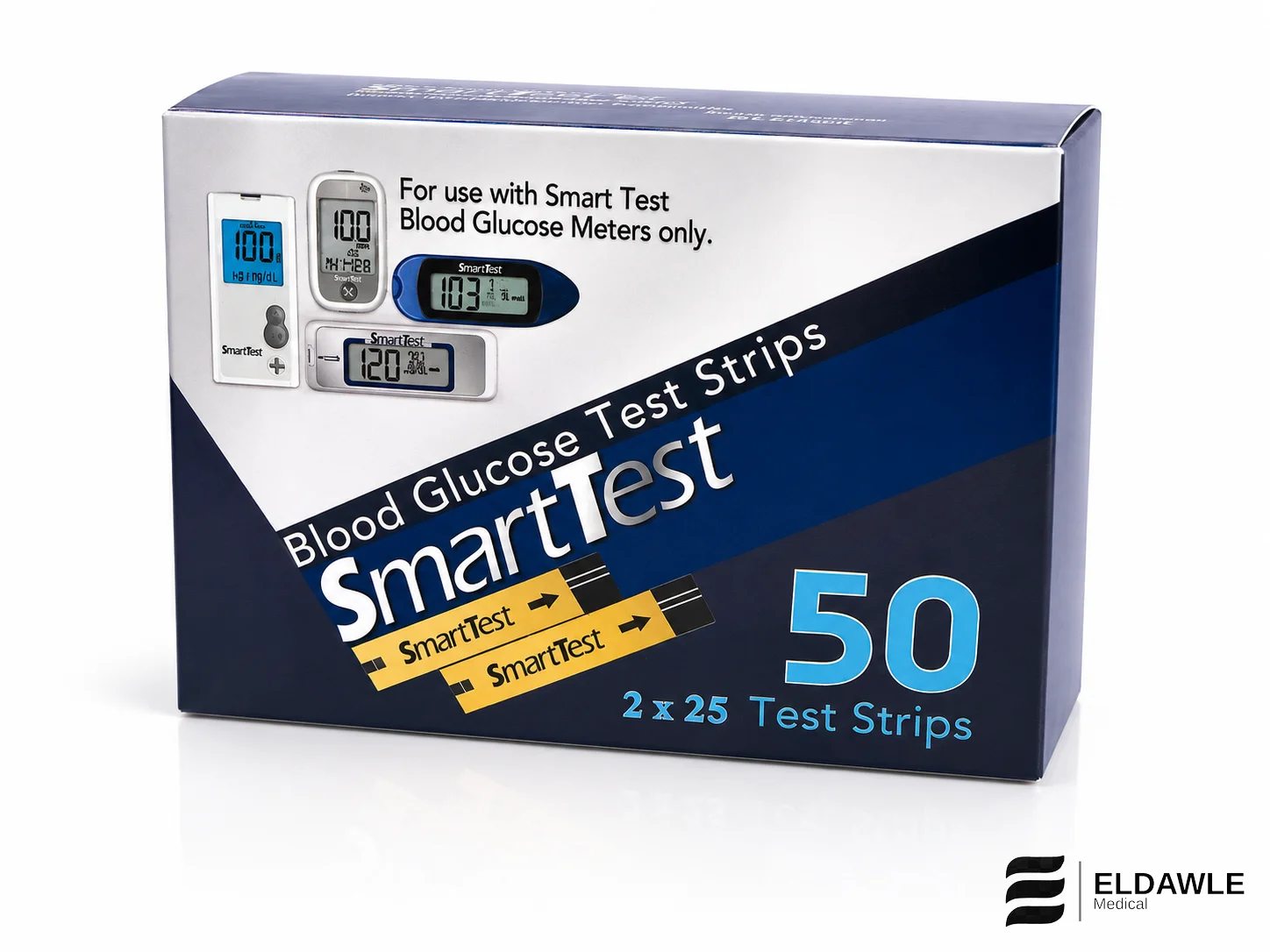 شرائط قياس السكر سمارت تيست-SmartTest Blood Glucose Test Strips ( 50 شريط اختبار ) 2