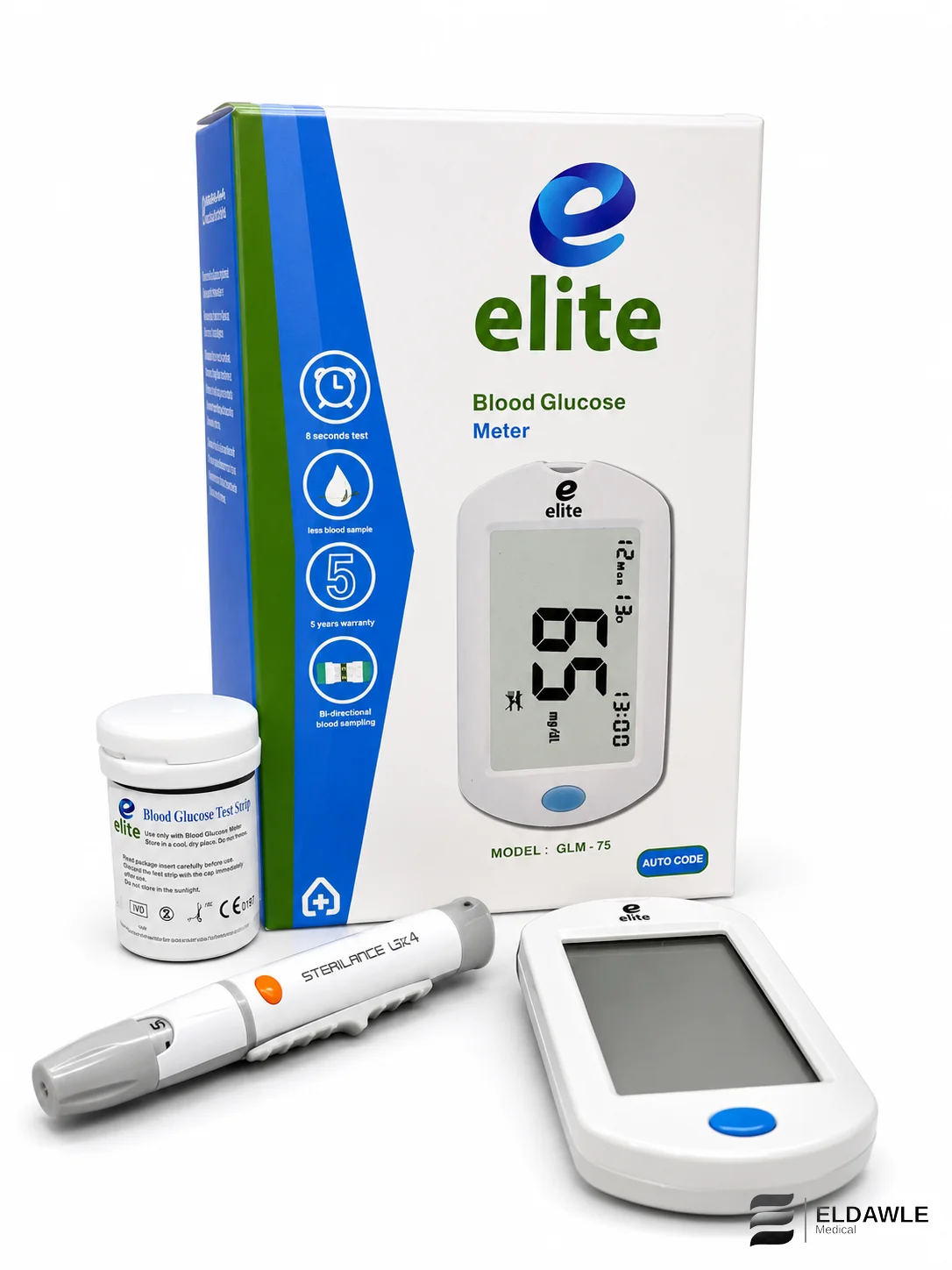 جهاز قياس السكر في الدم إيليت Elite GLM-75 (Blood Glucose Meter)