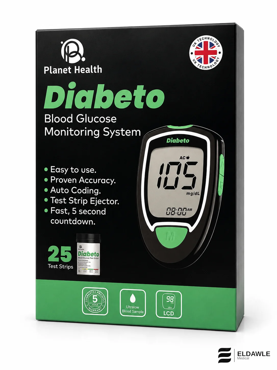 جهاز قياس السكر ديابيتو (Diabeto Blood Glucose Monitoring System) 4
