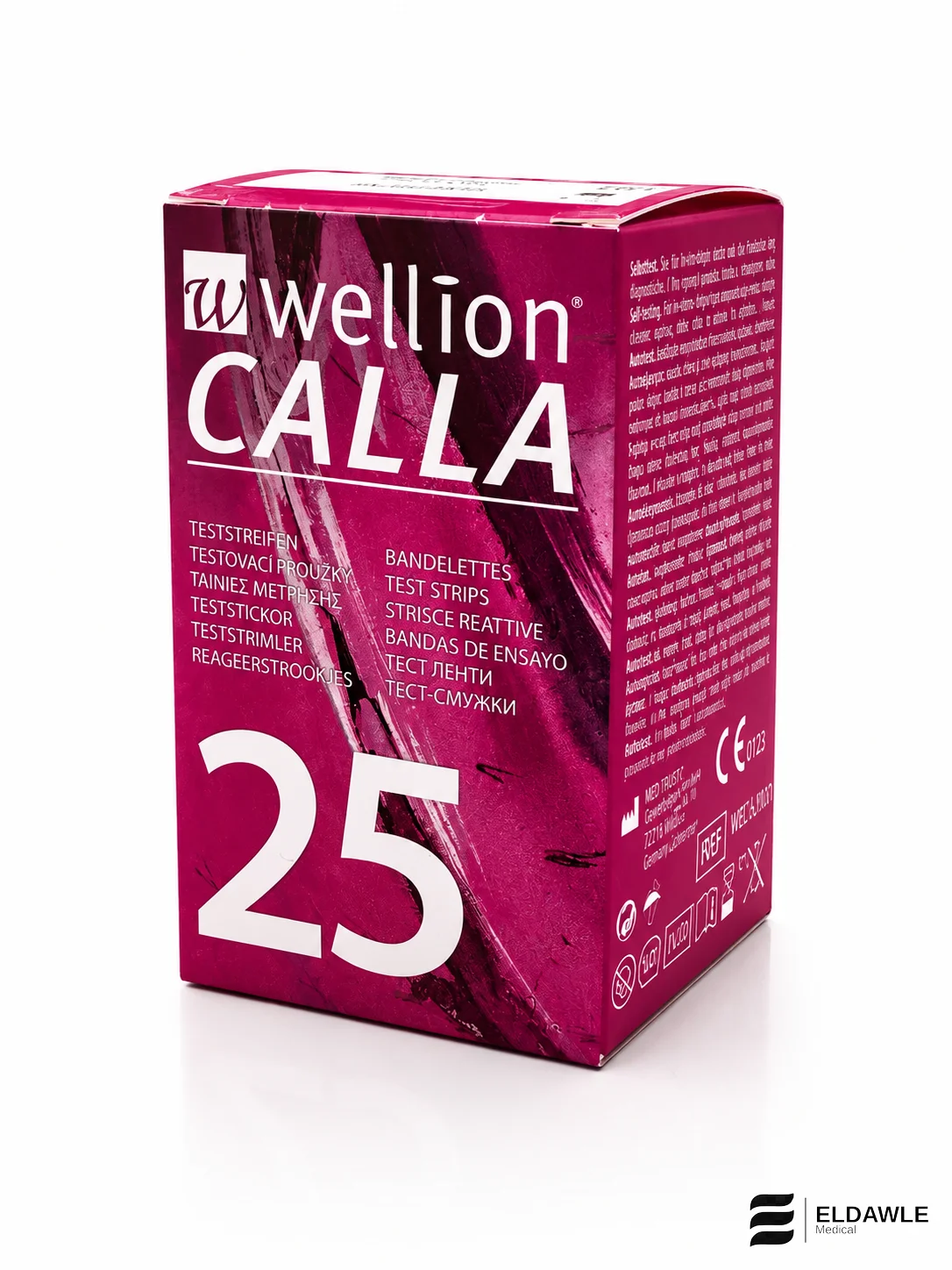 شرائط جهاز قياس السكر ويليون كالا – Wellion CALLA Blood Glucose Test Strips ( 25 شريط اختبار ) 2