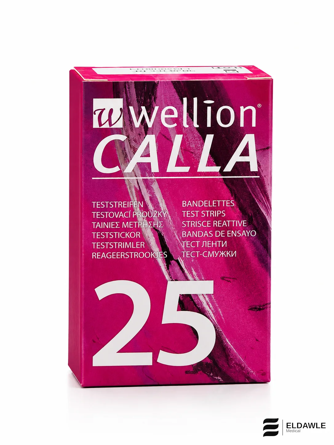 شرائط جهاز قياس السكر ويليون كالا – Wellion CALLA Blood Glucose Test Strips ( 25 شريط اختبار )
