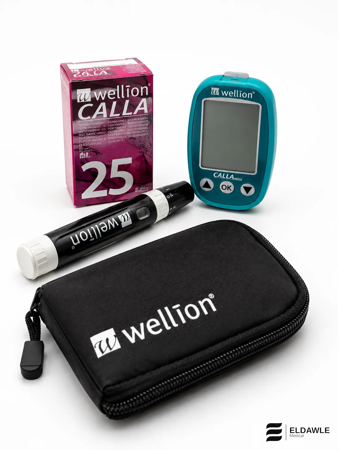 جهاز قياس السكر ويلليون (Wellion CALLA Mini Blood Glucose Monitoring System) 2