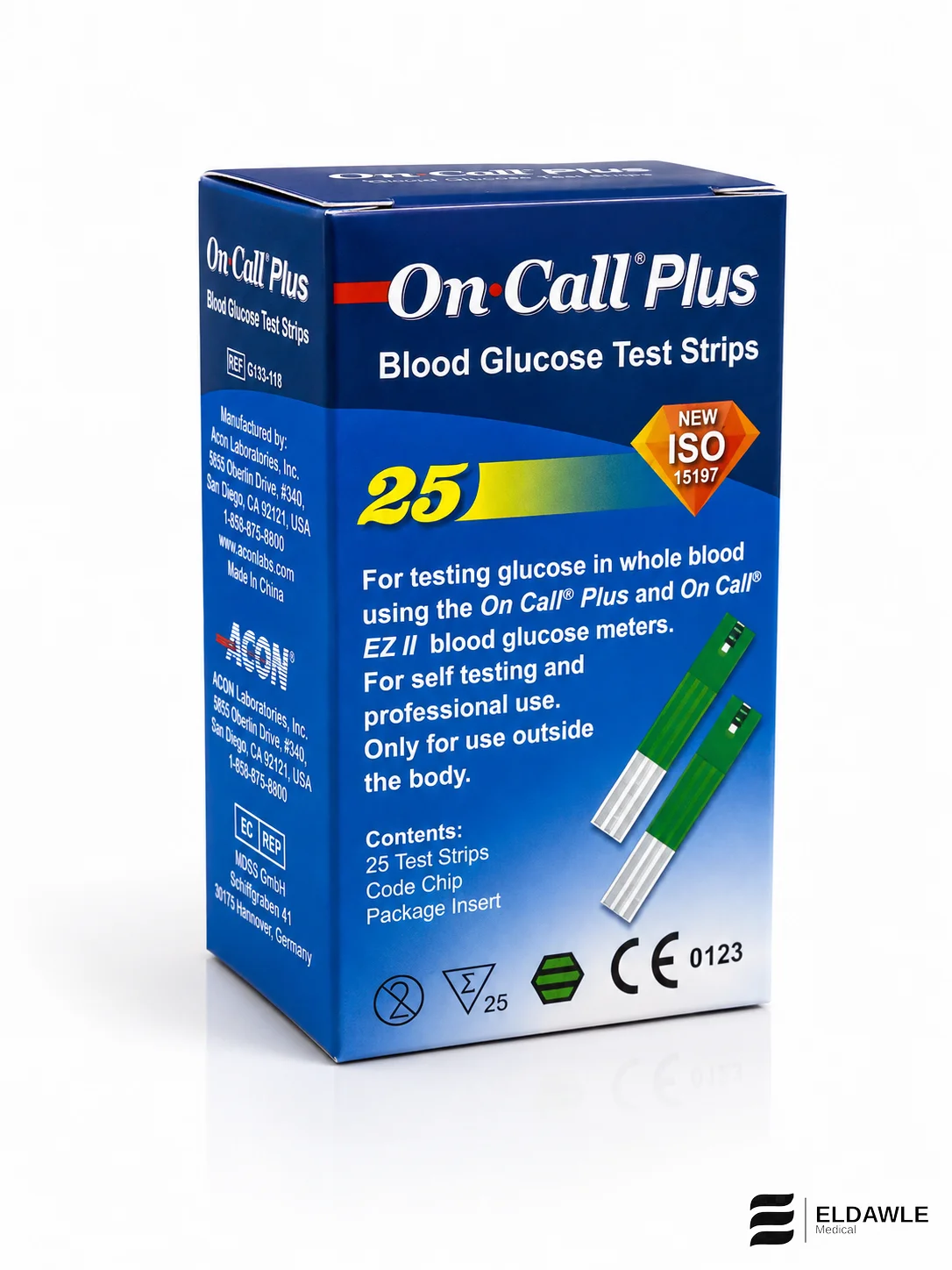 شرائط قياس السكر أون كول بلس -On Call Plus Blood Glucose Test Strips ( 25 شريط اختبار ) 3
