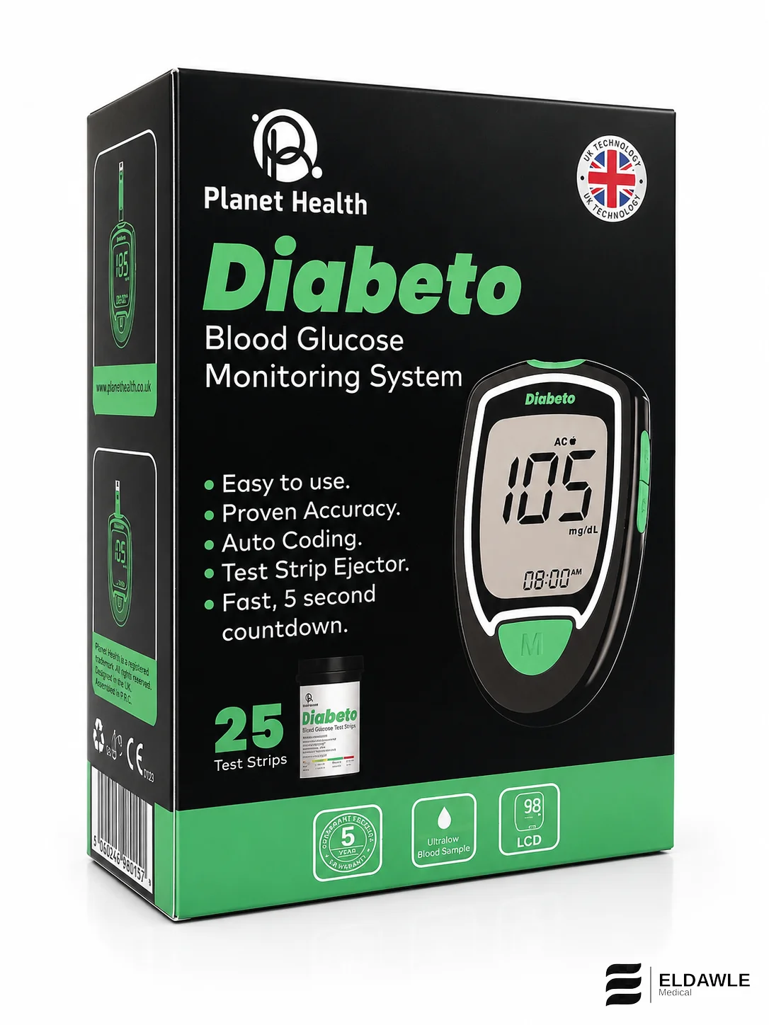 جهاز قياس السكر ديابيتو (Diabeto Blood Glucose Monitoring System) 5