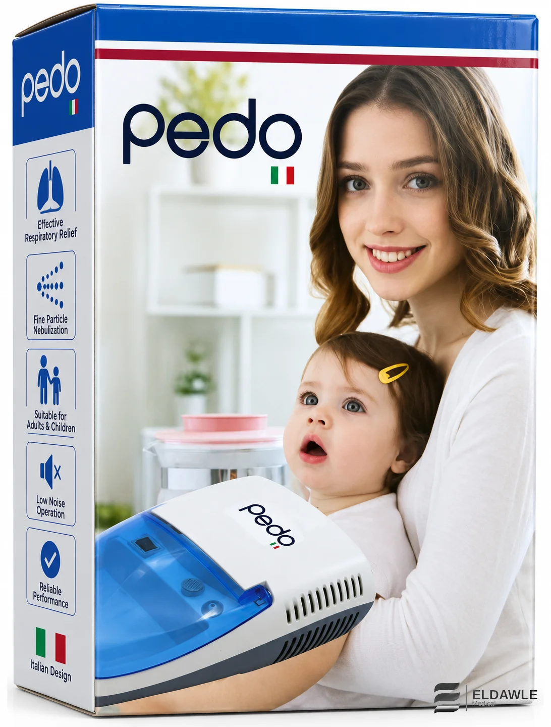 جهاز نيبولايزر بيدو بالكمبروسر والبستم – Pedo Compressor Nebulizer JK-11